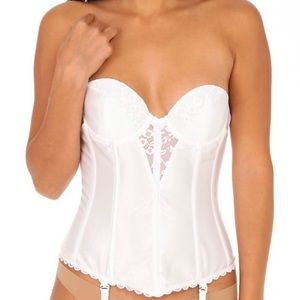 Va Bien Bustier - Size 32D - ivory - low back + plunge